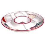 Certified International Napa 13.5 in. Earthenware Chip and Dip Server, Multi-Colored thumbnail 1