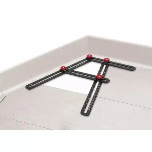 Husky 10 in. Multi-Angle Measuring Ruler, Aluminum Construction for Carpentry and Tiling