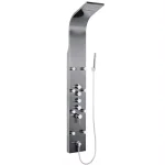 AKDY 65 in. 8-Jet Shower Panel System, Space Gray Brushed Stainless Steel with Rainfall, Waterfall & Wand thumbnail 1