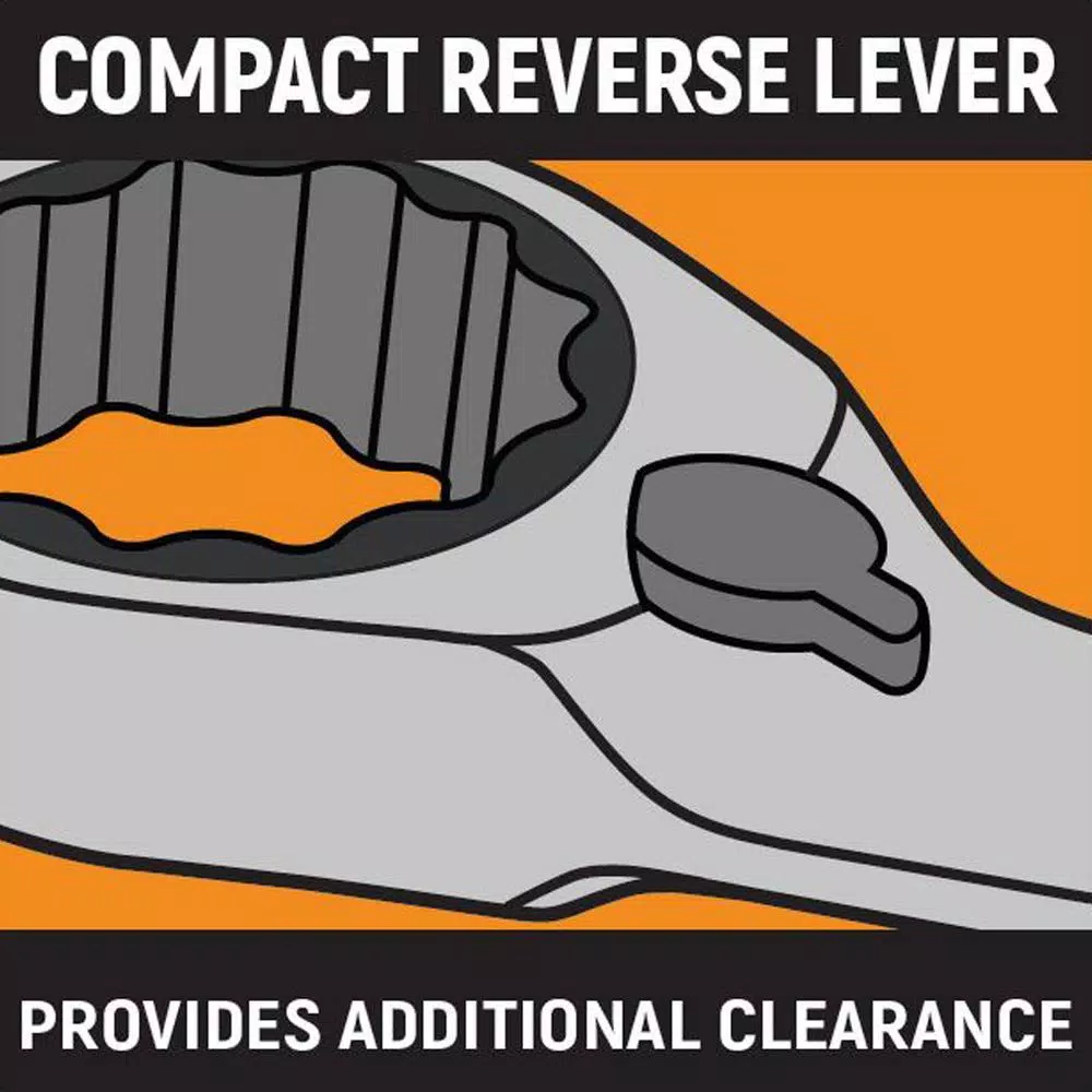GearWrench 19 mm Reversible Combination Ratcheting Wrench