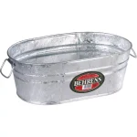 Behrens 4 Gal. Hot Dipped Galvanized Steel Oval Tub with Wire Handles thumbnail 1