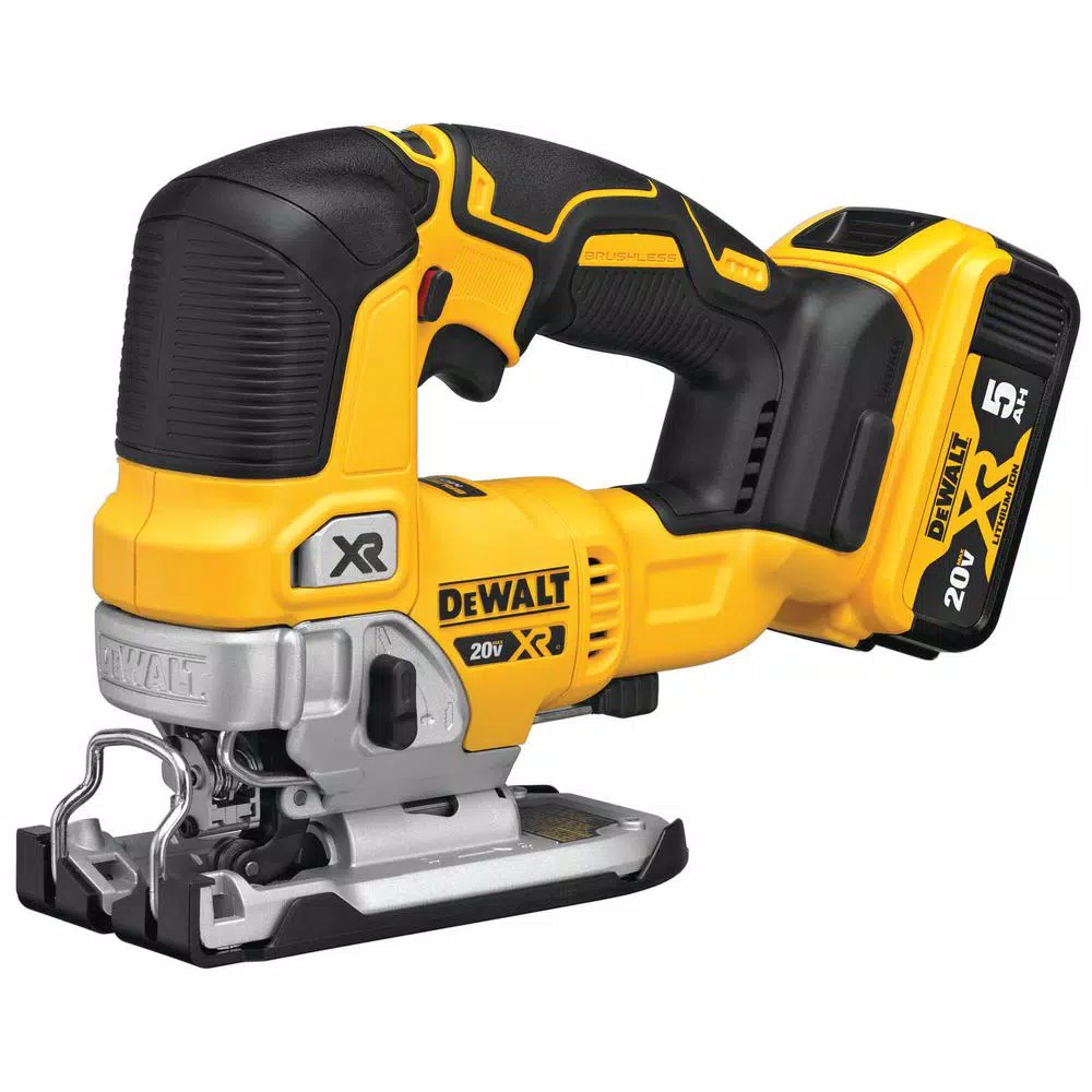DEWALT 20V MAX XR Brushless Cordless Jigsaw Kit with 5.0Ah Battery and Charger