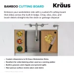 KRAUS 12 in. Solid Bamboo Workstation Sink Cutting Board thumbnail 5