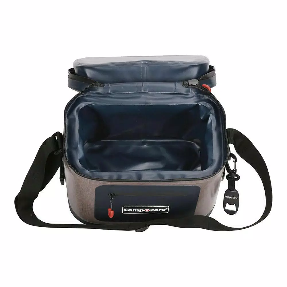 Camp-Zero 7.6 Qt. Soft Cooler, 12-Can Capacity, Beige and Blue
