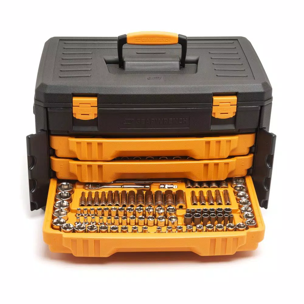 GearWrench 243-Piece 6-Point Mechanics Tool Set with 3-Drawer Storage Box