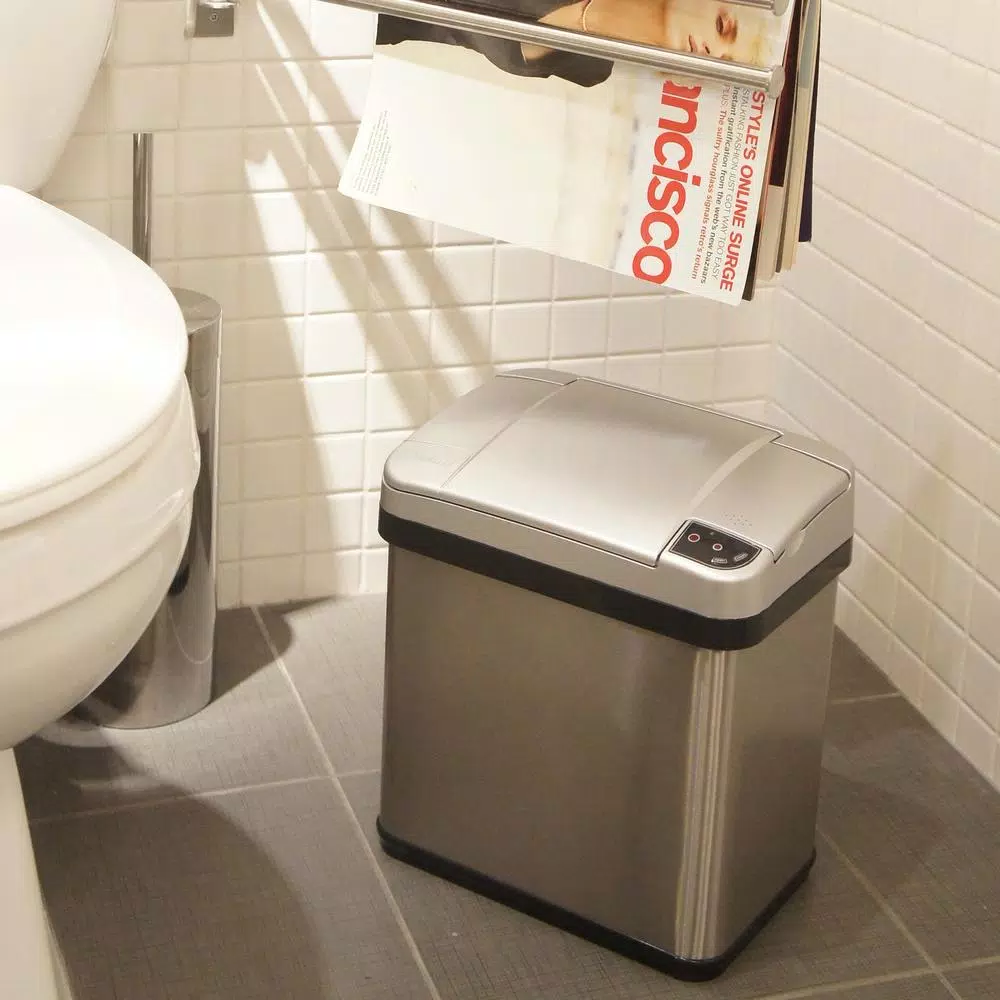 iTouchless 2.5 Gal. Stainless Steel Touchless Automatic Sensor Trash Can with Odor Filter and Fragrance