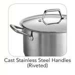 Tramontina Gourmet Prima 8 Qt. Stainless Steel Stock Pot with Lid thumbnail 3
