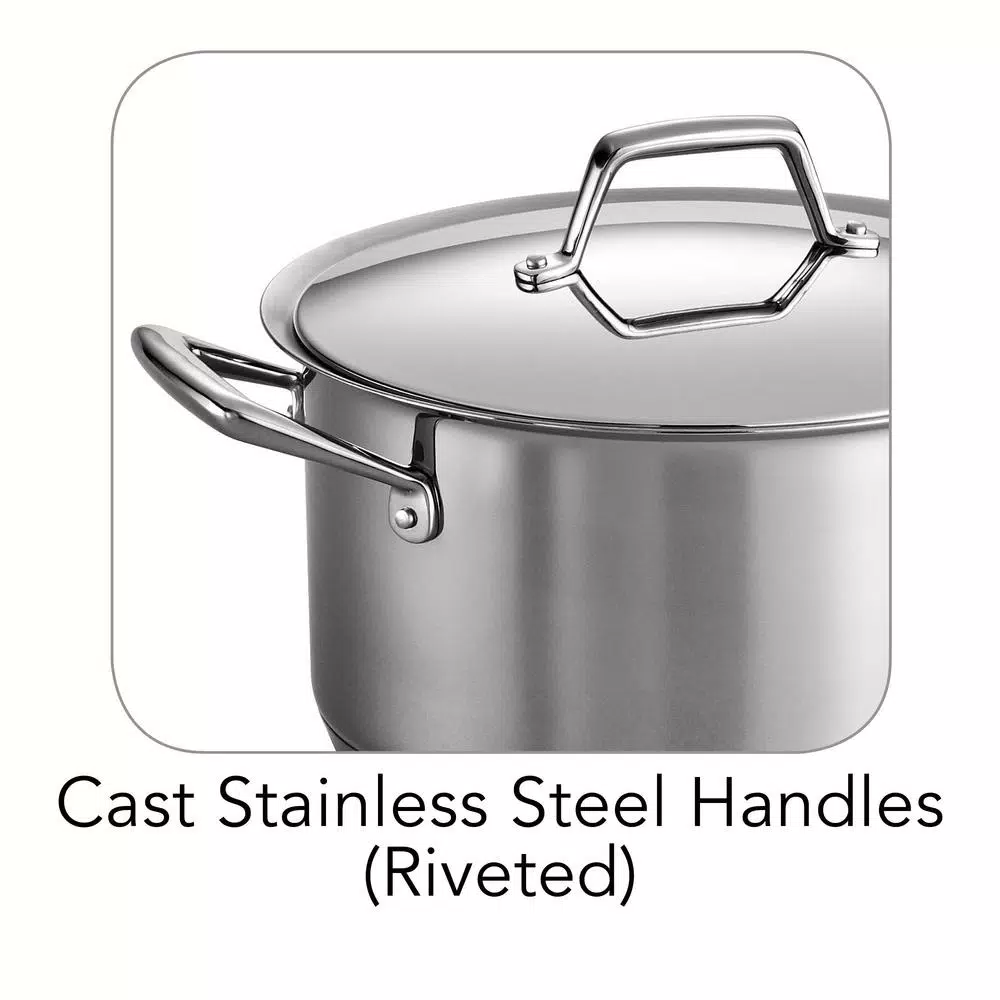 Tramontina Gourmet Prima 8 Qt. Stainless Steel Stock Pot with Lid