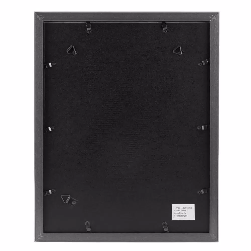 Lavish Home 11 x 14 in. Gallery Wall Picture Frame Set, 6-Piece Modern Black Plastic Frames