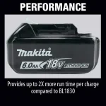Makita 18V LXT Lithium-Ion 6.0 Ah Battery thumbnail 8
