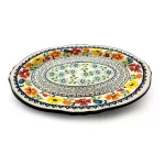 GIBSON elite Luxembourg 14 in. Multicolored Hand Painted Stoneware Oval Serving Platter thumbnail 2