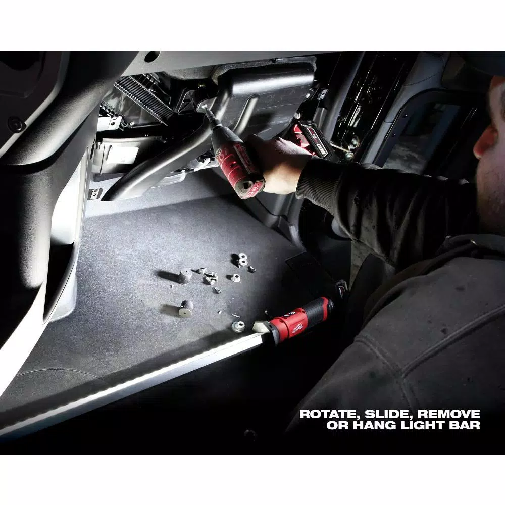 Milwaukee M12 12V Cordless LED Underhood Light Kit with 4.0Ah Battery and Charger