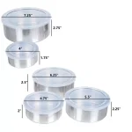 Chef Buddy 5-Piece Stainless Steel Nesting Bowl Set with Airtight Lids thumbnail 3