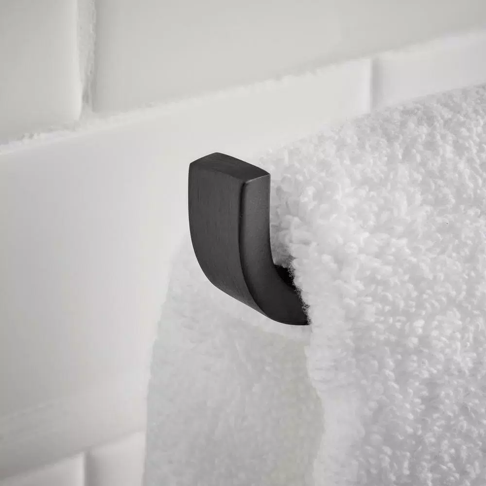 Glacier Bay Farrington Matte Black Towel Ring