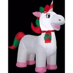 Gemmy 3.25 ft. H x 3.5 ft. L Airblown Inflatable Christmas Unicorn Outdoor Holiday Decoration thumbnail 1