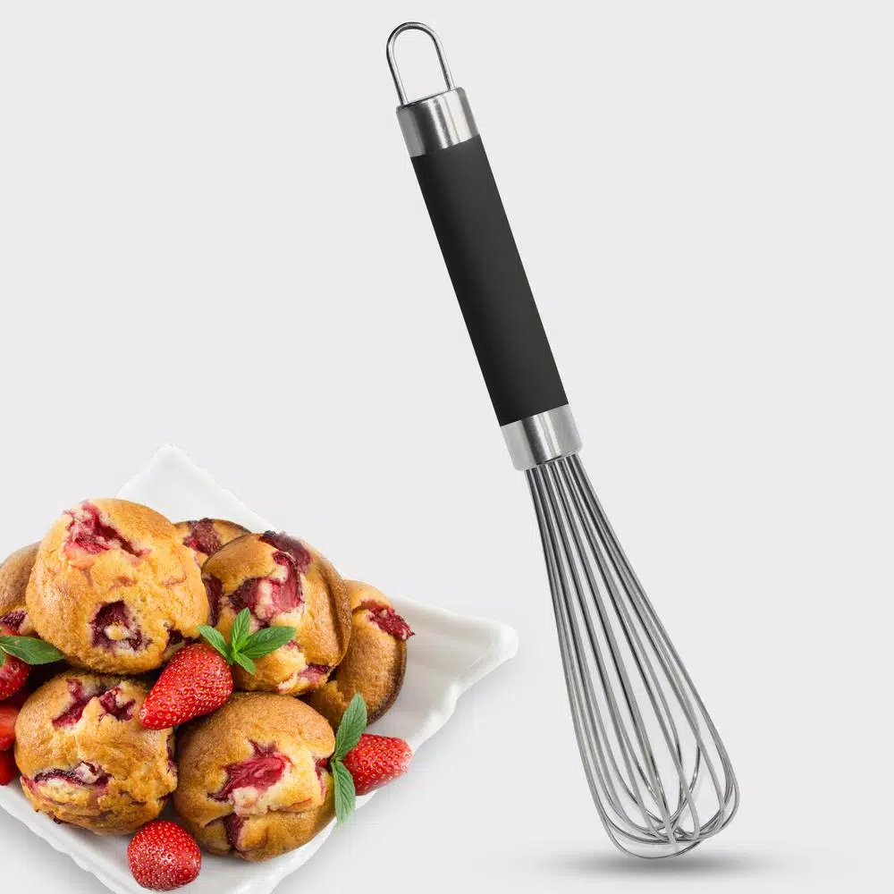 ExcelSteel 14 in. Professional Stainless Steel Heavy Duty Whisk with Non-Slip TPR Grip