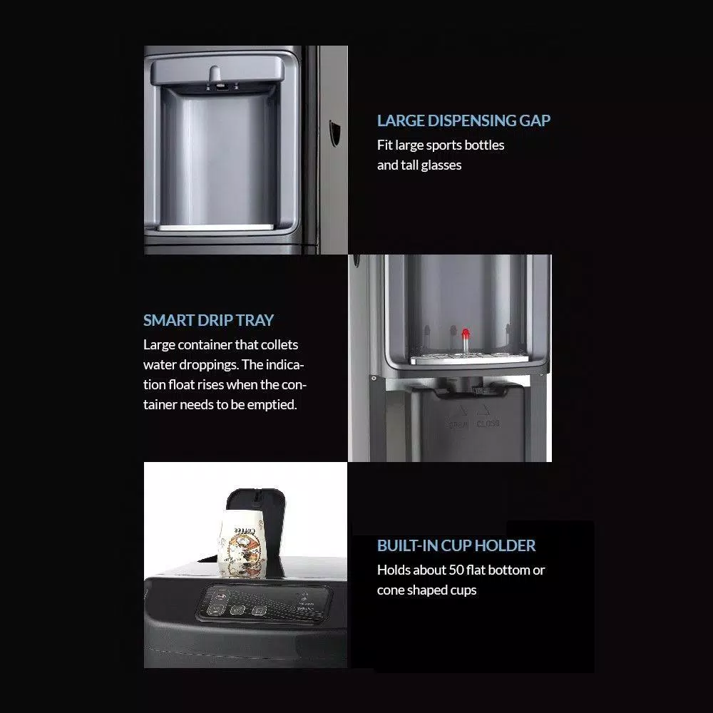 Global Water Bluline G5 Series Reverse Osmosis Water Cooler with UV Light, Hot & Cold Dispenser