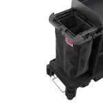 Suncast Commercial Housekeeping Cart Hanging Divided Storage Bag, Black thumbnail 2