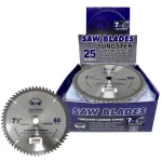 GRIP TIGHT TOOLS Grip Tight Professional 7-1/4 in. 60-Tooth Tungsten Carbide Tipped Circular Saw Blade (25-Pack) thumbnail 3
