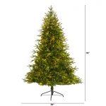 Nearly Natural 6.5 ft. Pre-Lit Colorado Mountain Fir Artificial Christmas Tree with 400 LED Lights thumbnail 2