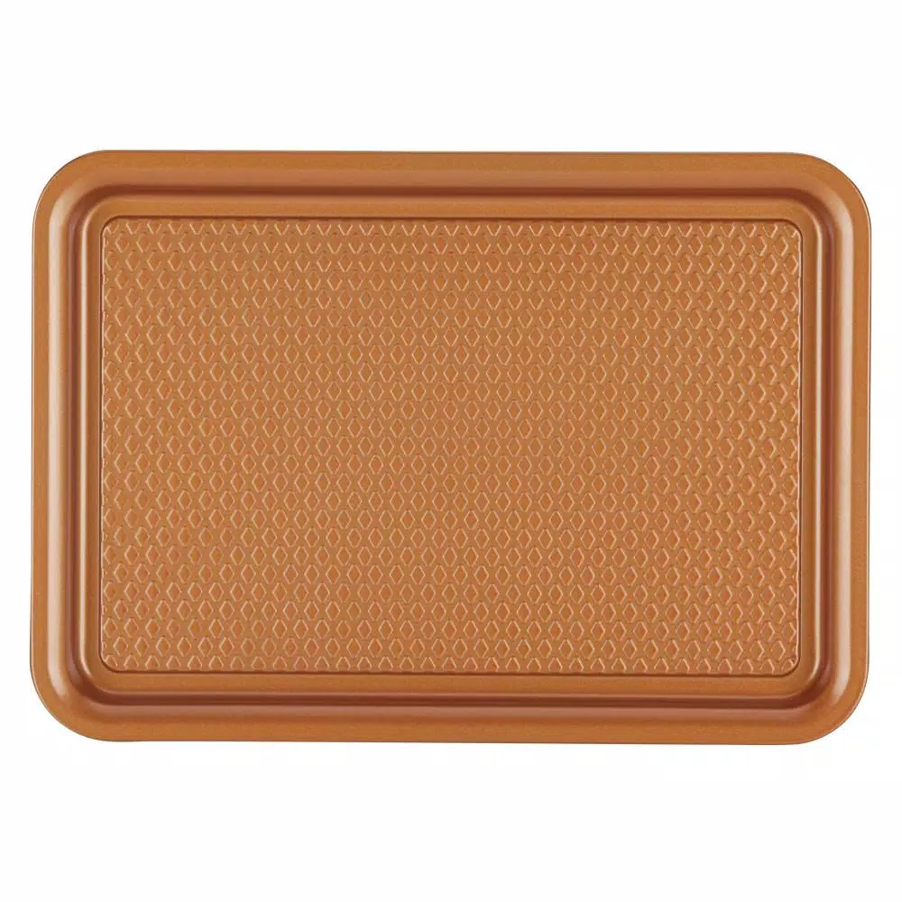 Ayesha Curry 4-Piece Toaster Oven Bakeware Set, Copper Nonstick Steel