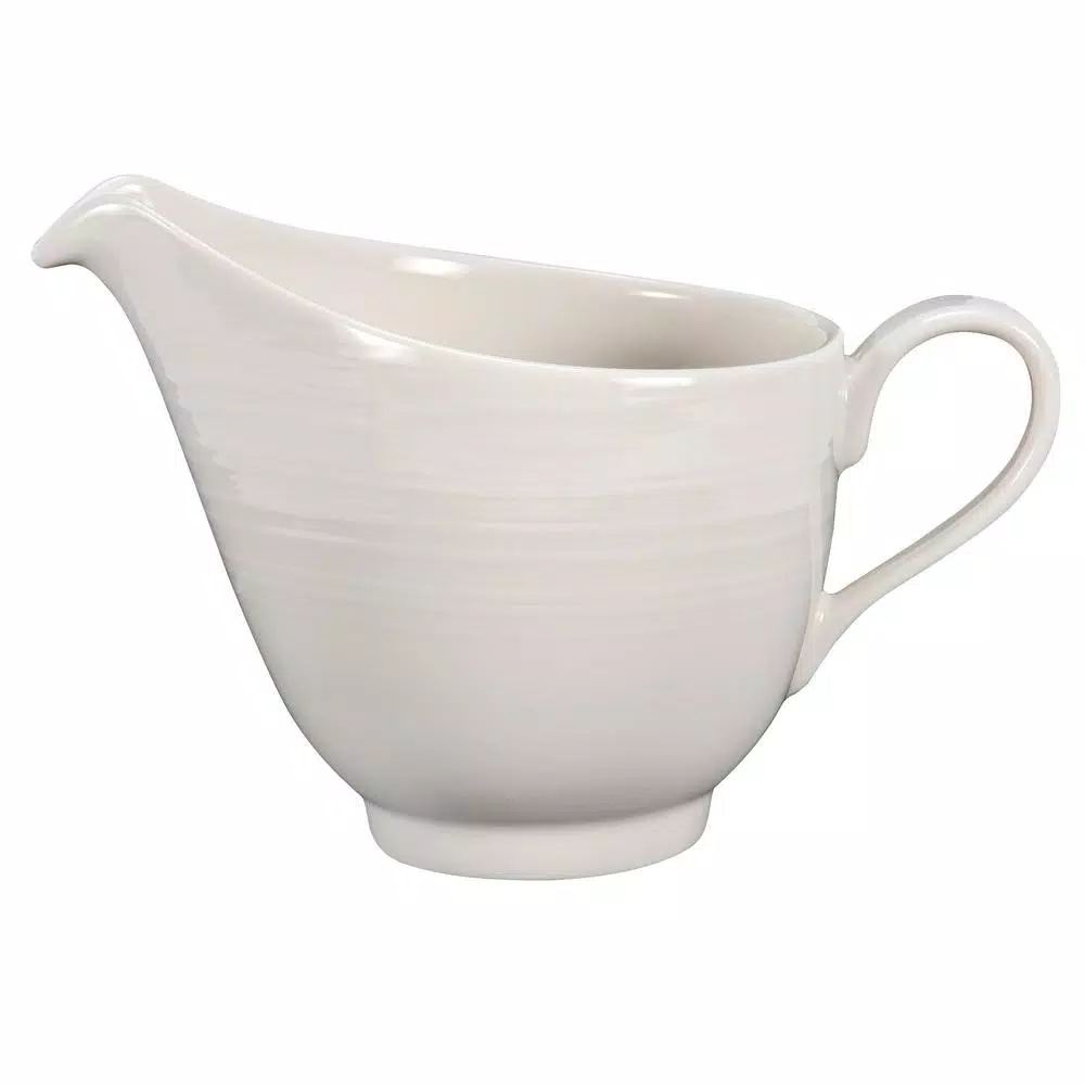 Oneida Chord White Porcelain High Alumina Handled Creamers, 8.5 oz (Set of 36)