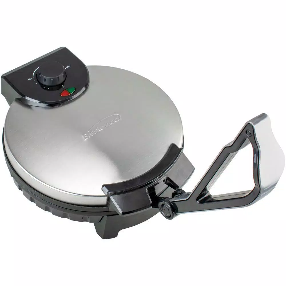 Brentwood Appliances 12 in. Nonstick Electric Tortilla Maker, 1200W Stainless Steel