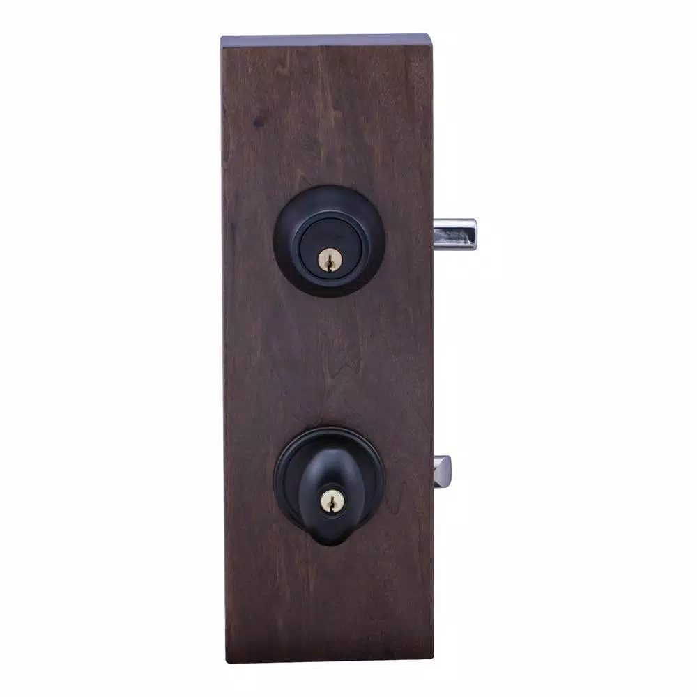 Copper Creek Colonial Tuscan Bronze Egg Door Knob with Single Cylinder Deadbolt Entry Lockset