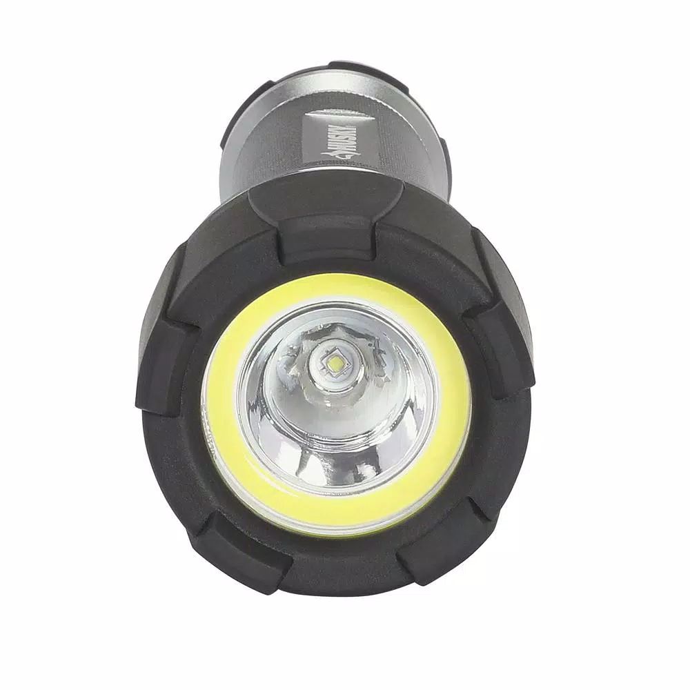 Husky 500 Lumen LED Dual Beam Aluminum Flashlight, Waterproof & Impact Resistant