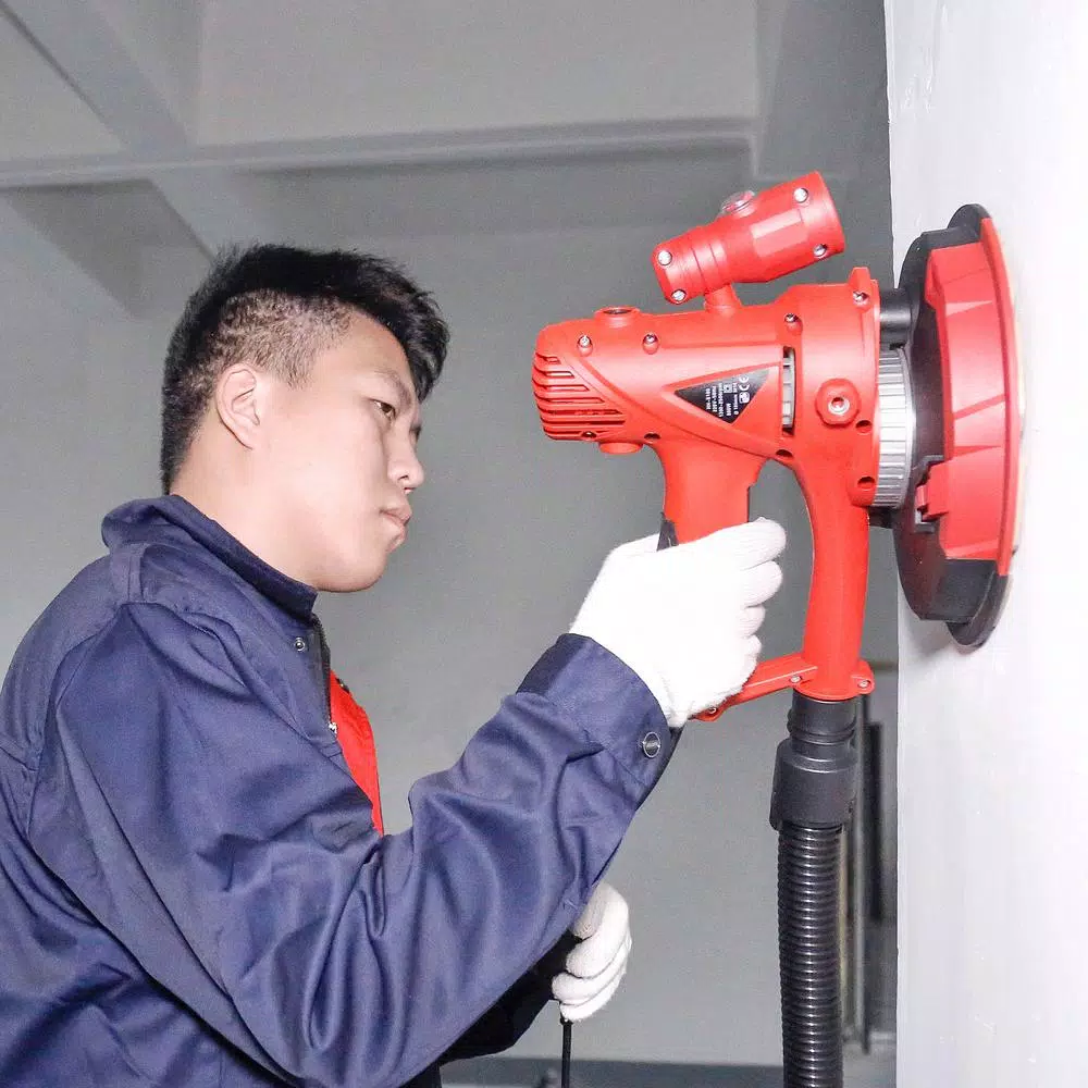 ALEKO 710W Handheld Drywall Sander with Built-in Vacuum and LED Light, Adjustable Speed 1200-2500 RPM