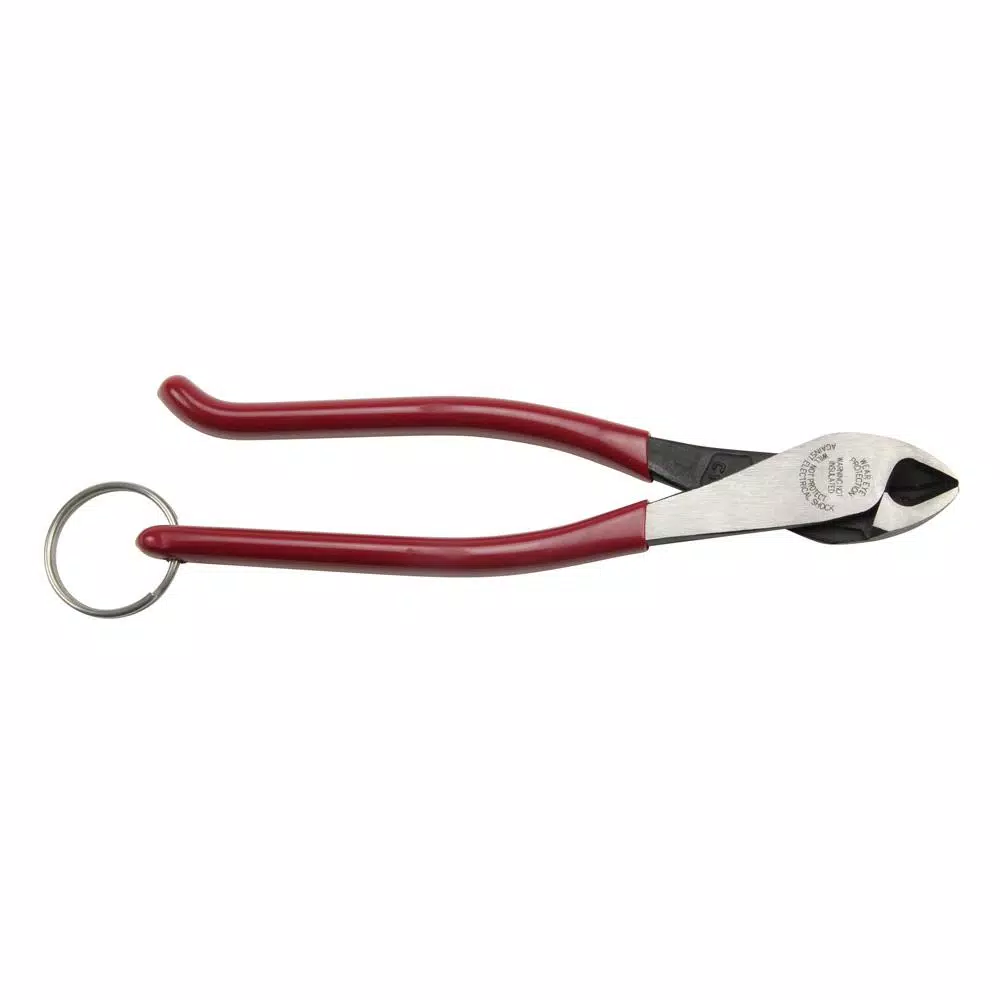 Klein Tools Diagonal Cut Ironworker Pliers with Tether Ring