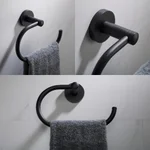 Kraus Elie Matte Black Solid Brass Hand Towel Ring thumbnail 3
