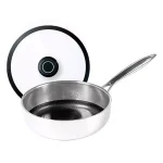 Black Cube 4.5 qt. Stainless Steel Hybrid Nonstick Saute Pan with Glass Lid thumbnail 1
