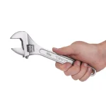 TEKTON 10 in. Adjustable Wrench, Carbon Steel with Satin Chrome Finish thumbnail 4