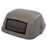 Toter Slimline 50 Gal. Graystone Square Trash Can Dome Top Swinging Lid thumbnail 3