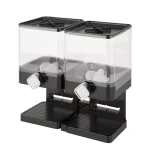 Honey-Can-Do Double Cereal Dispenser with Portion Control, Black Dry Food Dispenser thumbnail 1