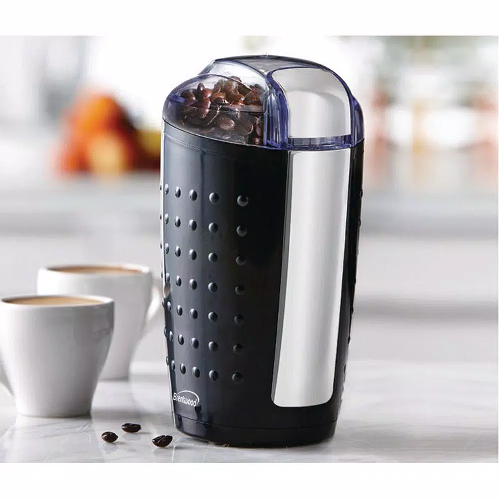 Brentwood Black Coffee Grinder with Stainless Steel Blades and 150-Watt Motor