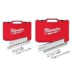 Milwaukee 3/8 in. Drive SAE/Metric Ratchet and Socket Mechanics Tool Set, 60-Piece thumbnail 1