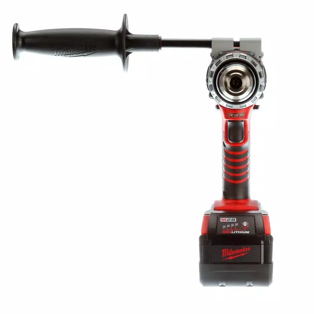 Milwaukee M28 28V Cordless 1/2 in. Hammer Drill Kit with Two 3.0 Ah Batteries and Charger
