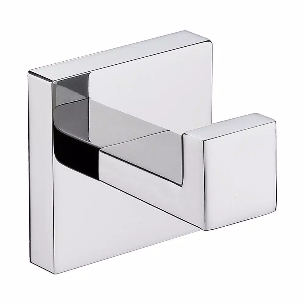 Lexora Bagno Lucido Stainless Steel Robe Hook, Chrome Finish