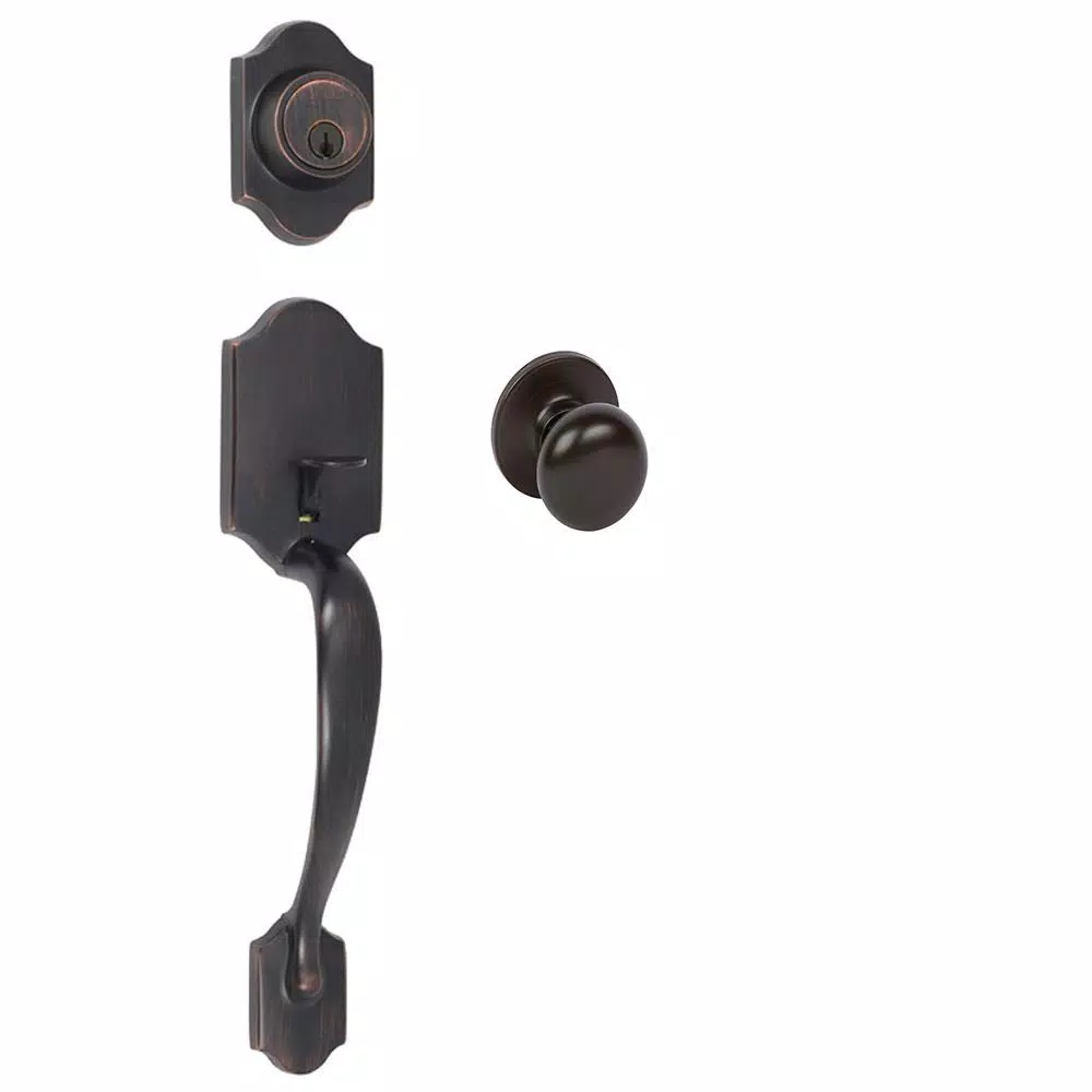 Delaney Wicklow Tuscany Bronze Entry Dummy Door Handleset - Traditional Style