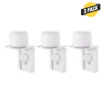 Wasserstein AC Outlet Mount for Google Nest WiFi, Nest Mini, and Nest Hub - Wall Outlet Shelf (3-Pack) thumbnail 1