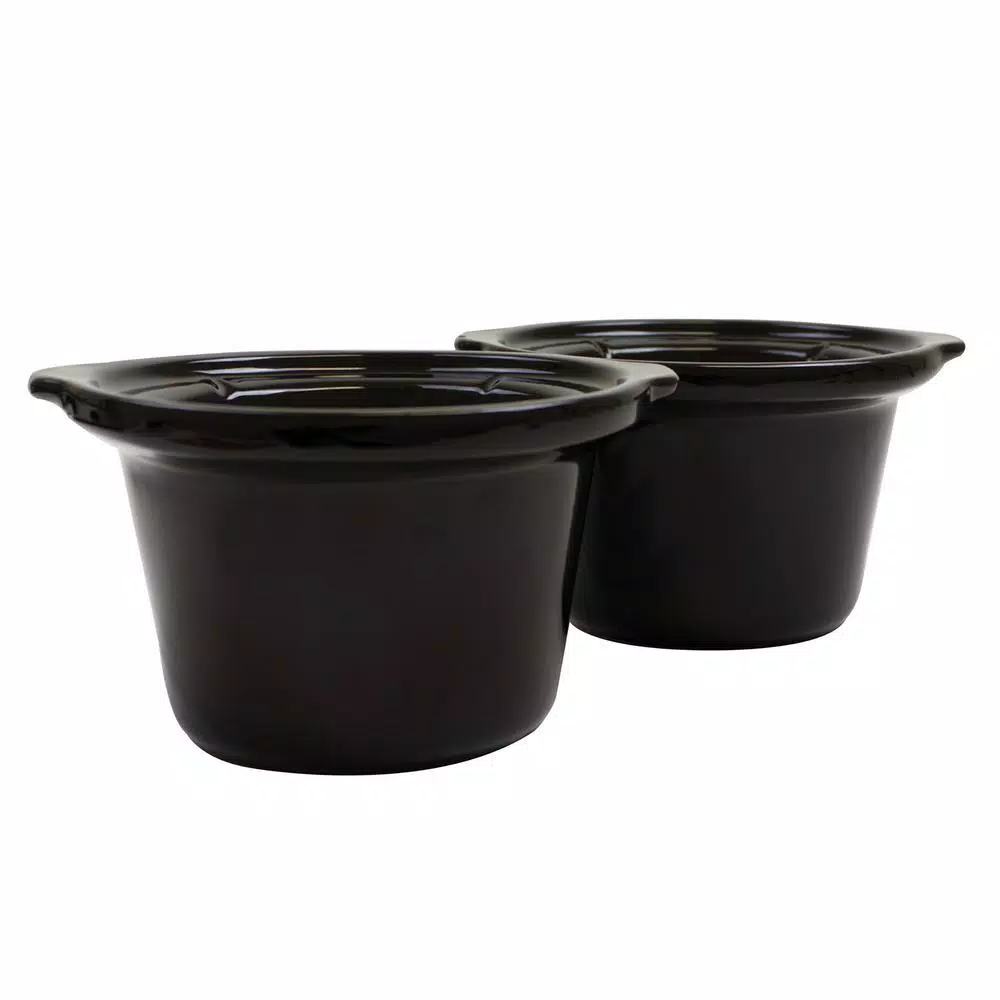 Nesco 2.5 Qt. Stainless Steel Dual Serving Station Slow Cooker with 2 Removable Ceramic Pots