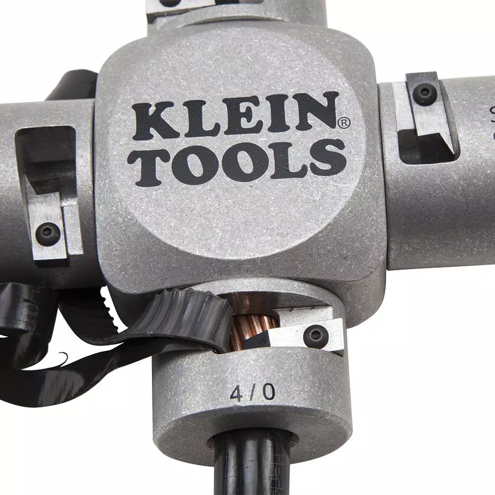 Klein Tools Large Cable Stripper, 2/0 - 250 MCM, Clover Design
