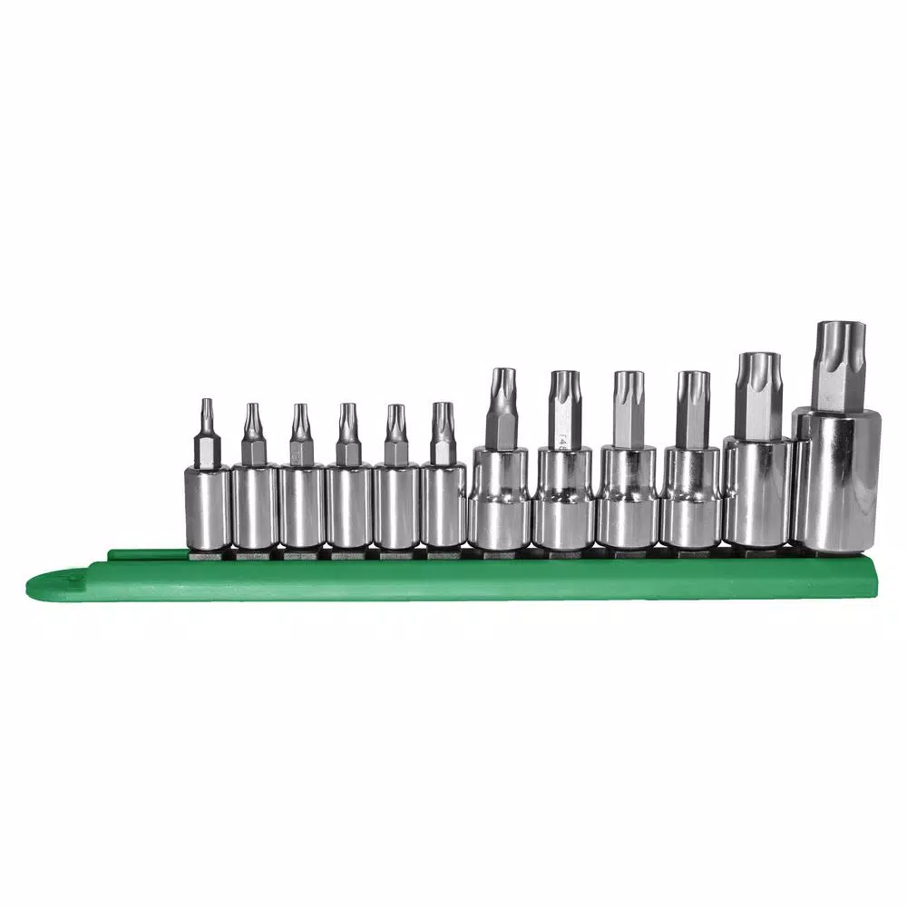 Mayhew 12-Piece Torx Socket Bit Set with Color Coded Storage Rail