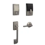 Schlage Encode Smart WiFi Door Lock with Latitude Lever Handleset, Satin Nickel thumbnail 1