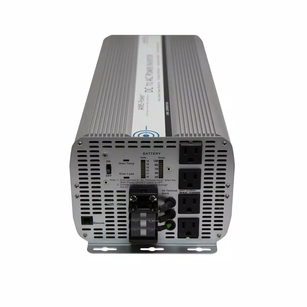 Aims Power 10,000W Modified Sine Wave Inverter, 12V DC to 120V AC, 20,000W Surge