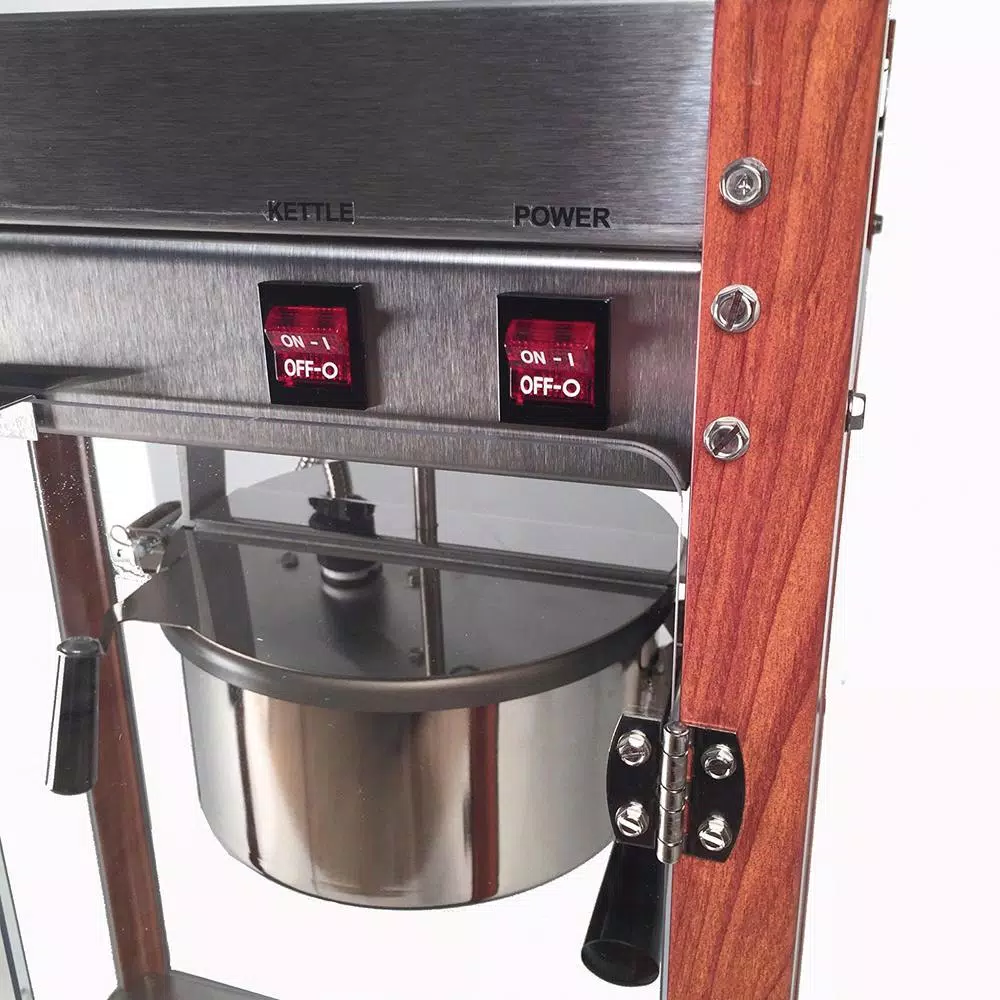 Paragon 1971 Pastime Pop 8 oz. Commercial Popcorn Machine with Faux Wood Corner Posts