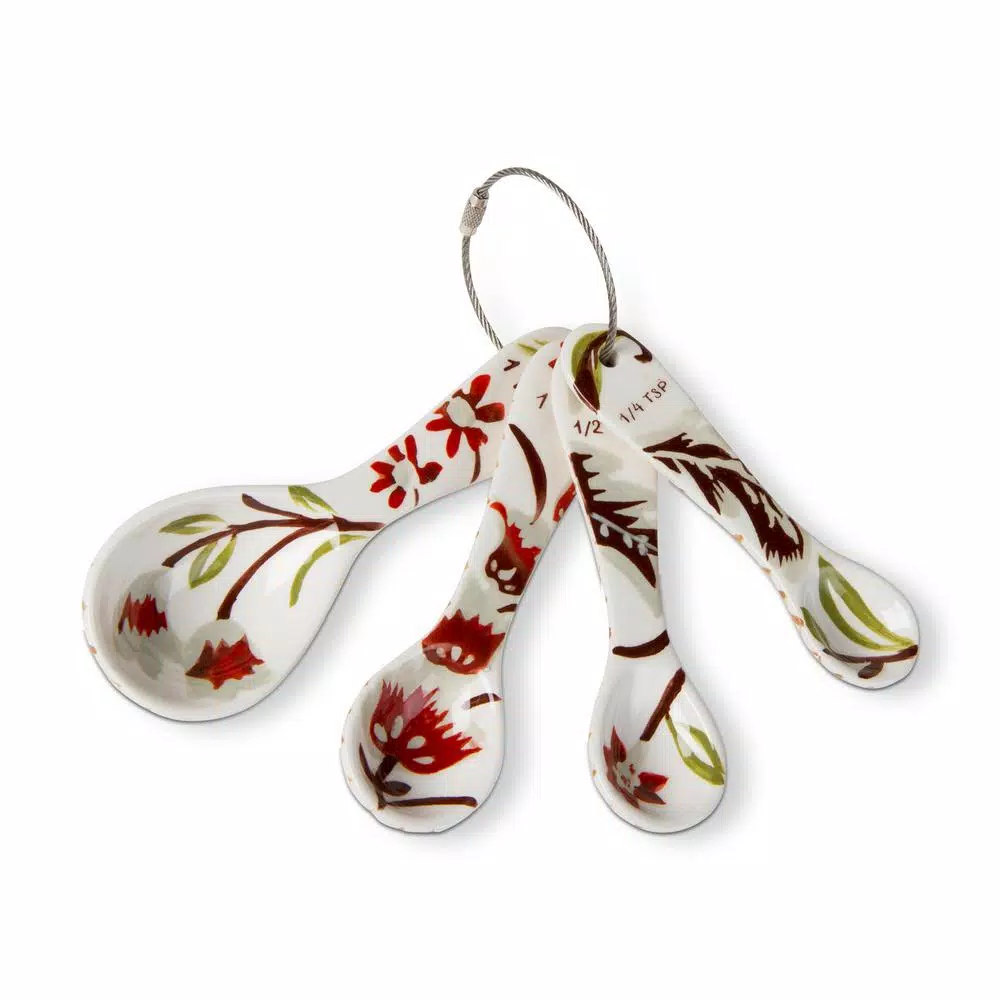 Tag Autumn Bloom Harvest 4-Piece Earthenware Measuring Spoon Set