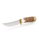Sheffield Stag Series Heard 4 in. Trailing Point Fixed Blade Hunting Knife thumbnail 1